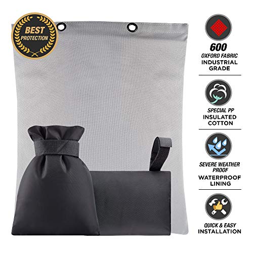 OOKU Backflow System Insulation Pouch Cover + 2 Outdoor Faucet Cover Set | 16"W x 20"H Winter Freeze Protection for Outdoor Pipe insulation | Protective Pipe Cover for Irrigation Sprinkler Valves