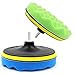 Yosoo Buffing Pads Polishing Pads, 7 Pcs Waxing Sponge Pads Kit Car Polisher with M14 Drill Adapter (7 Inch)