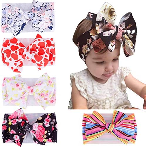 Newborn Baby Headbands with Knotted Bows, Girl's Hairbands for Newborn,Toddler and Children