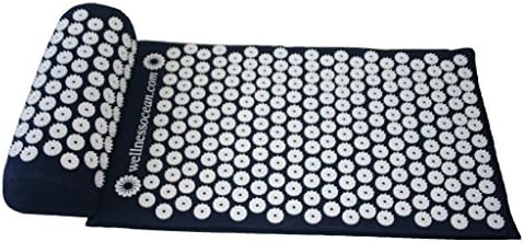 TOP YOGI Wellnessocean Accupressure Mat with Neck Pillow (Navy Blue)