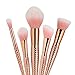 Mengyasi 10Pcs Unique Mermaid Makeup Brush Set Synthetic Kabuki Cosmetics Brush Kits