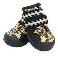 ZJOUJ Rain Boots- Large Pet Waterproof Non-Slip Foot Cover Spring and Summer, Outdoor Pet Waterproof Rain Boots (Color : Yellow Camouflage, Size : 8.2x7cm)