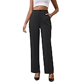 AVAMO Stretchy Work Pants High Waisted Slacks for Women Dress Pants Business Casual Pants Office Trousers with Pockets