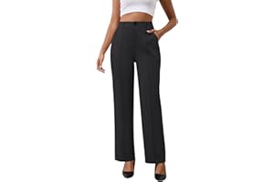 AVAMO Stretchy Work Pants High Waisted Slacks for Women Dress Pants Business Casual Pants Office Trousers with Pockets