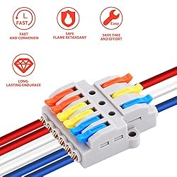 NineLeaf 10PCS Wire Connectors, 3 in 6 Out Lever
