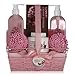 Christmas Day Gifts - Spa Gift Basket in Cherry Blossom Fragrance - 8 Piece Bath Set Includes Shower Gel, Bubble Bath, Bath Salt, Lotion & More! Great Wedding, Anniversary or Graduation Gift for Women