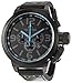 TW Steel Men's 'Cool Black' Quartz Stainless Steel and Leather Casual Watch, Color:Black (Model: TW905)