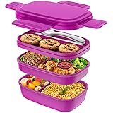 Bento Box Adult Lunch Box,3 Stackable Bento Lunch