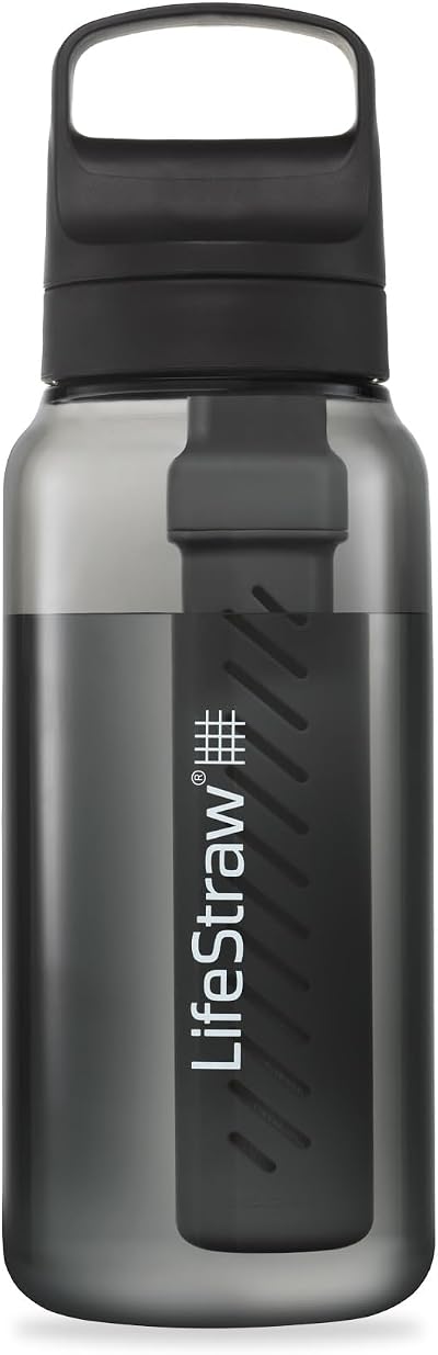 LifeStraw Go Series 1L BPA-Free Water Filter Bottle Nordic Noir
