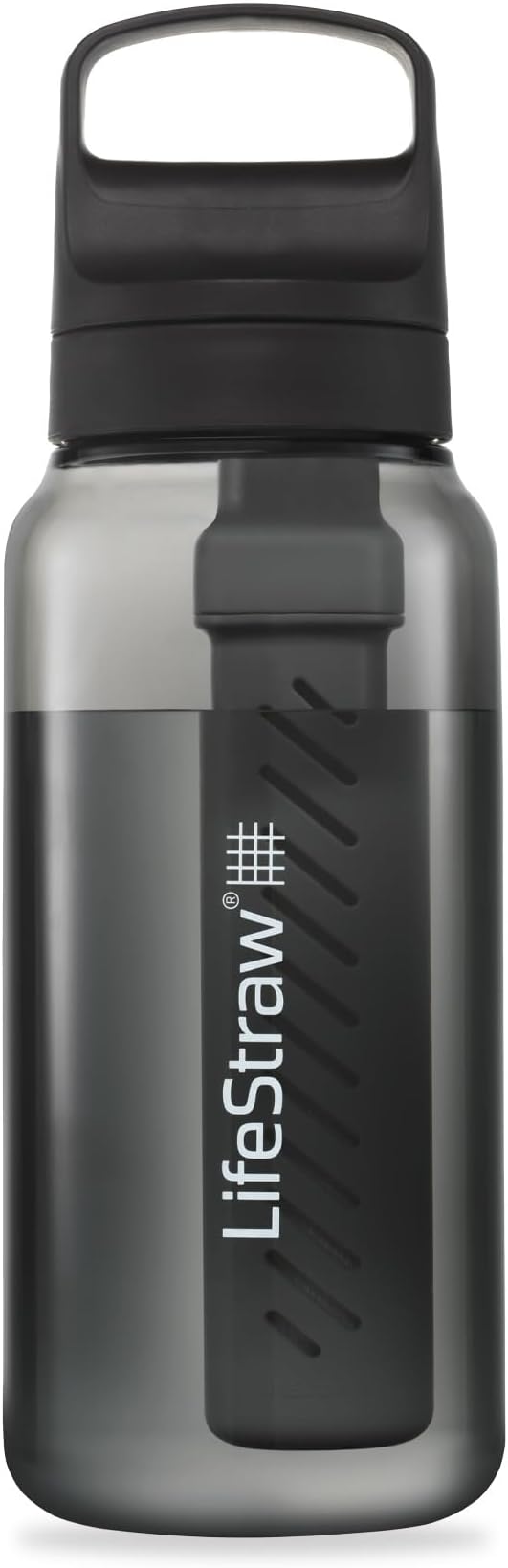 LifeStraw Go Series 1L BPA-Free Water Filter Bottle Nordic Noir