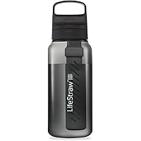 LifeStraw Go Series – BPA-Free Water Filter Bottle for Travel and Everyday use removes Bacteria, parasites and microplastics,