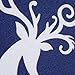 CaliTime Pack of 2 Soft Canvas Throw Pillow Covers Cases for Couch Sofa Home Decoration Christmas Holiday Reindeer Jump with Stars Print 18 X 18 Inches Navy Blue