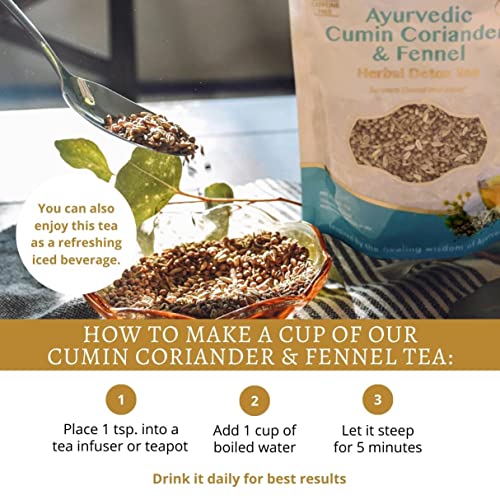 DelighTeas Organic Digest & Detox CCF Tea Ayurvedic Cumin, Coriander