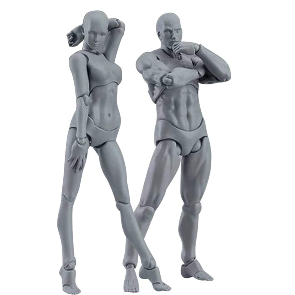 Wildlead 2 piece set light body Chan and Kun moveable PVC action figure models for SHF version 2.0 grey