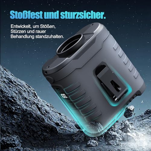 6-in-1 Waist Clip Fan, T-Shirt Fan, 10000 mAh, 5 Speed Levels, 8-40 Hours Running Time, USB Rechargeable, for Construction Site, Outdoor, Hiking, Working in Summer with COB Light & Power Bank