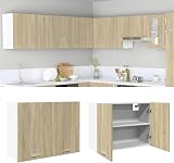vidaXL Sonoma Oak Hanging Cabinet 80x31x60 cm Engineered Wood Kitchen view 4