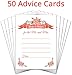 Papery Pop 50 Wedding Advice Cards, Advice for The Bride - Bridal Shower Games and Wedding Activity