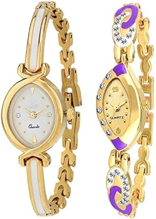 Maroon & Black Color Dial Stylish Watches for Girls & Women (Pack of 2 God-BR-34)