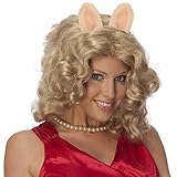 The Muppets Miss Piggy Curly Blonde Wig w/ Ears & Pig Nose Costume Accessory Kit