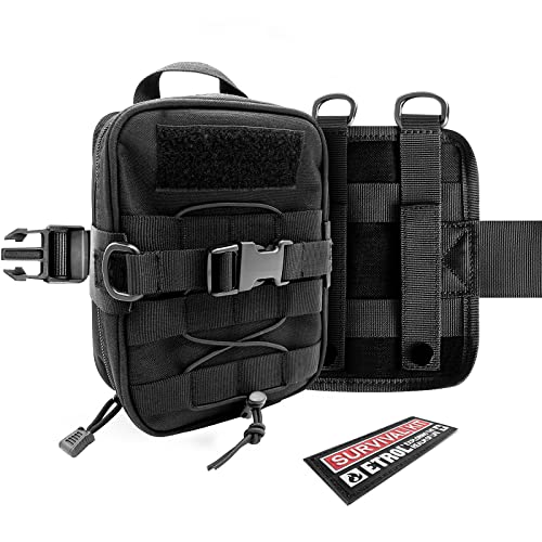 ETROL Tactical Ifak Pouch MOLLE Admin Pouches,Utility First Aid Medical