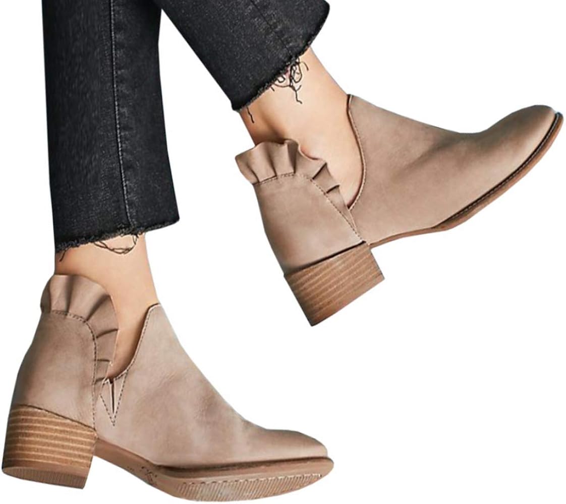 tan cutout booties