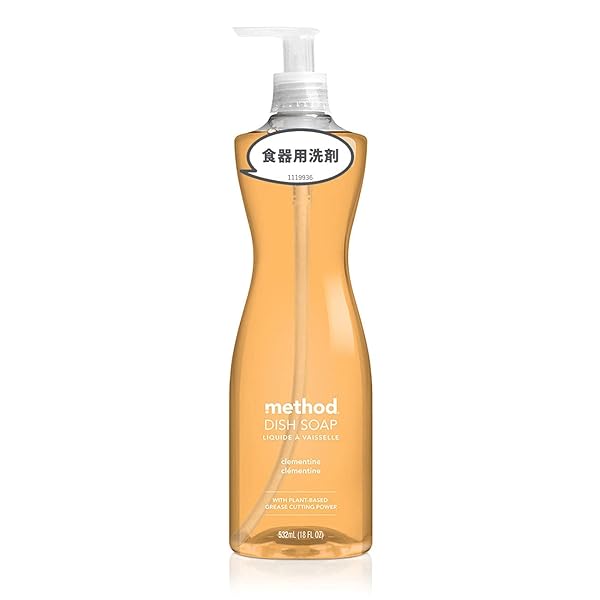 METHOD DISH DETERGENT DISH SOAP, PUMP TYPE, CLEMENTINE SCENT, 17.9 FL OZ (532 ML)
