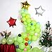 Christmas Balloons Tree Lime Green Balloon Garland Arch Kit Fruit Light Green Latex Balloons Star Foil Balloons for Birthday Jungle Tropical Summer Luau Hawaiian Christmas X-mas Day Decorations