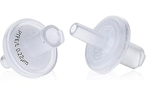 Welded Syringe Filters, Pack of 100, [PTFE Hydrophilic Membrane] Diameter 13 mm Pore Size 0.22 μm Filtration by Labfil
