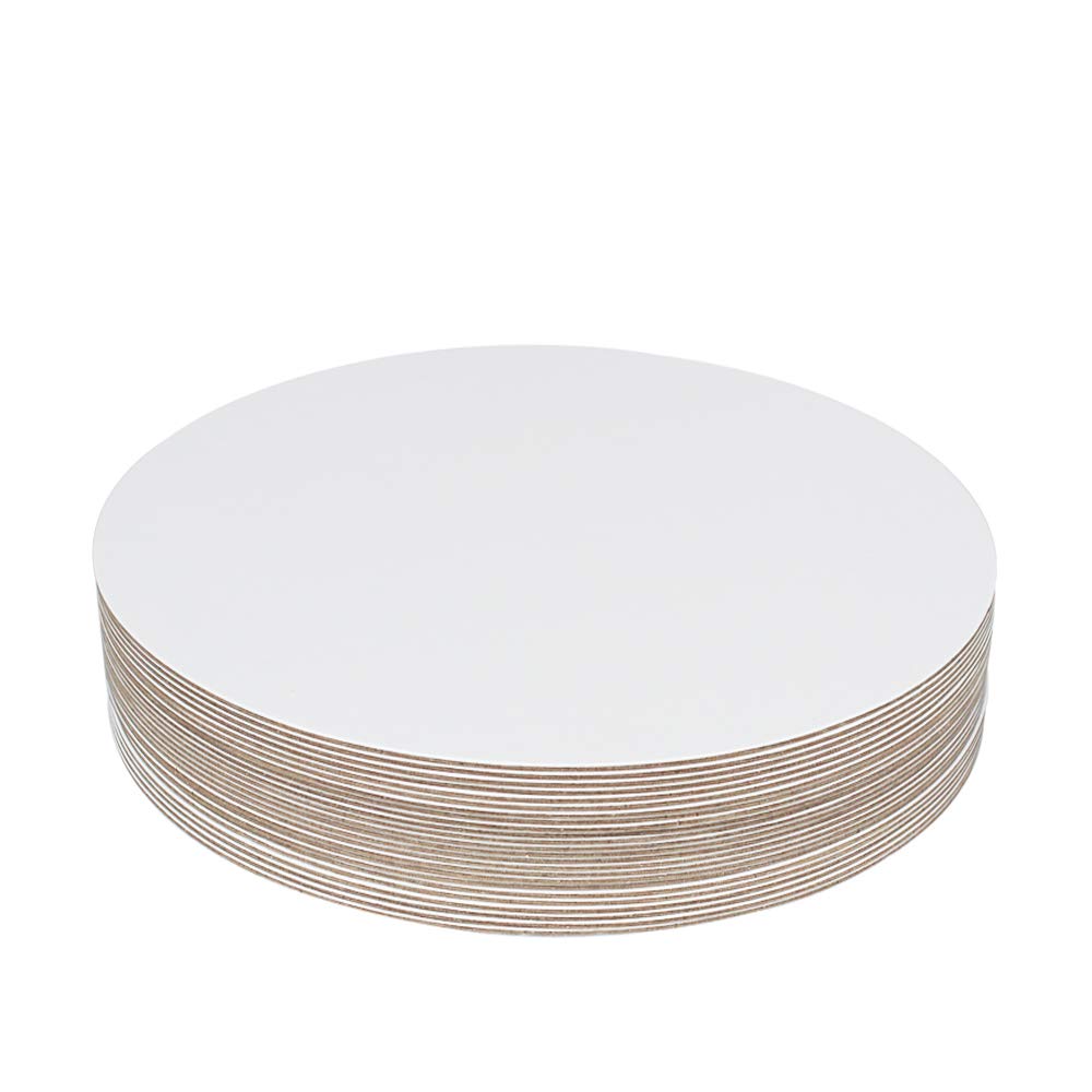 YBCPACK 24 Pcs 10” Cake Boards(White)- Cardboard Round Cake Circle Base For Cake, Pizza