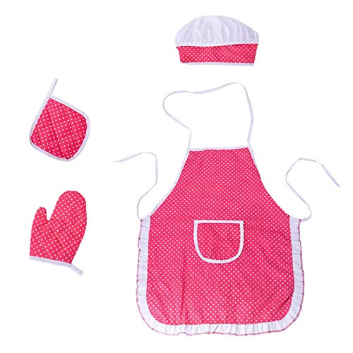 B Baosity 4Pcs / Lot Kinderkoch Dress Up Kleidung Kochen Backwerkzeuge Vortäuschen Spielküche Schürze Küchenchef Küche…