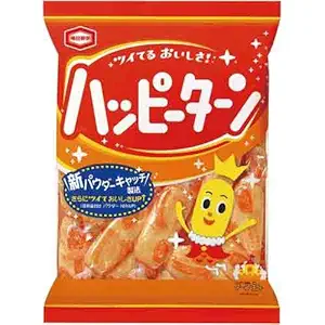 Kameda Seika Happy Turn, Japanese Rice Cake, 4.2oz/bag X 3bags [Japan Import]