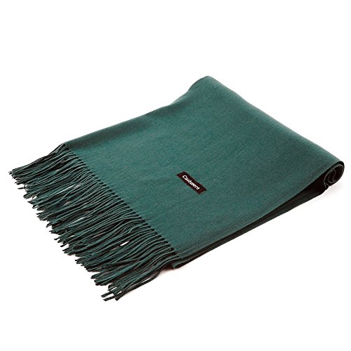 Womens Pashmina Shawl Wrap Scarf - Ohayomi Solid Color Cashmere Stole Extra Large 78"x28" (Green)