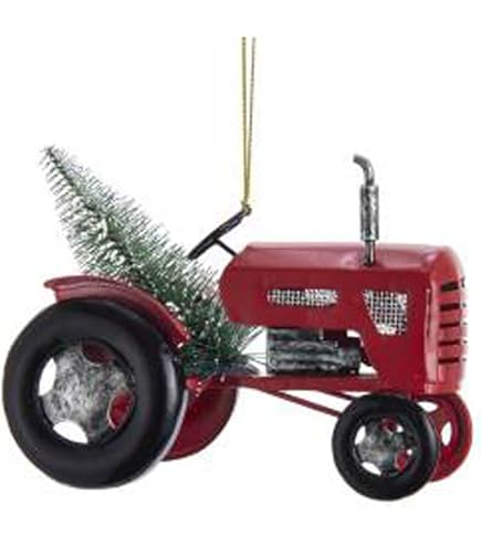 Décoration Noël Tracteur En Résine - Ornement Sapin Rustique Pour Maison, Ferme, Bureau Ou école - 4
