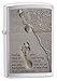 Zippo Footprints Pocket Lighter, Brushed Chrome
