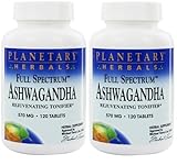 Full Spectrum Ashwagandha 570 mg, Rejuvenating Tonifier,120 Tab x 2