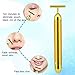 24k Golden Energy Beauty Bar Pulse Facial Face Massager, T-shape vibration Massager, lastest Beauty Tool anti Wrinkles