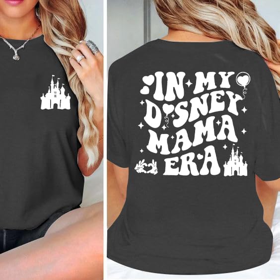 MAMA SHIRTS FOR WOMEN MAMA TSHIRT: IN MY MAMA ERA SHIRT FUNNY MOM GRAPHIC TEES OVERSIZED TOPS GREY