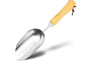 KLDOLLAR Soil Scoop Hand Shovel Garden Trowel Stainless Steel Hand Transplanter Trowel Hand Shovel for Gardening, Heavy Duty Garden Trowel