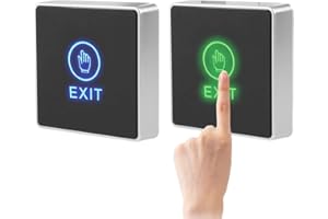 12V LED Illuminated Push-to-Exit with Strobe Light & Release Function for Access Control Systems