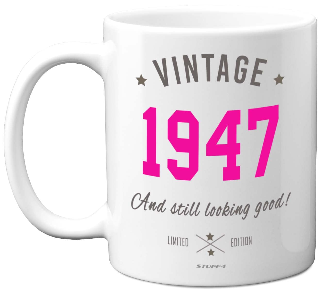 Stuff4 Vintage 1947 Mug - 1947 Birthday Gifts for Women, 78th Birthday Gifts for Women, 78th Birthday Mug, 78th Mugs for Women, 78th Mug Ceramic Dishwasher Safe Premium Mugs