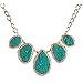 JANE STONE Dark Green Bubble Necklace Fancy Fashion Jewelry Statement Chunky Necklace