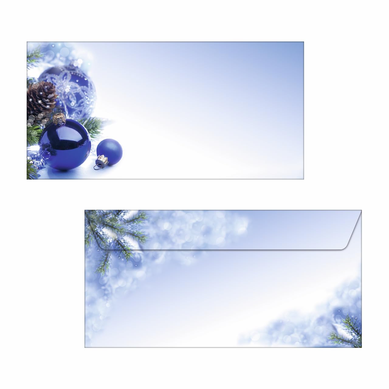 SIGEL DU036 Christmas envelopes "Blue Harmony", DL, without window, 90 gsm, 50 Pieces