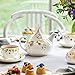 Villeroy & Boch Awakening Teapot with Spring Motif, Premium Porcelain, 21 x 14.5 x 14 cm, White, Colourful, 21x14,5x14