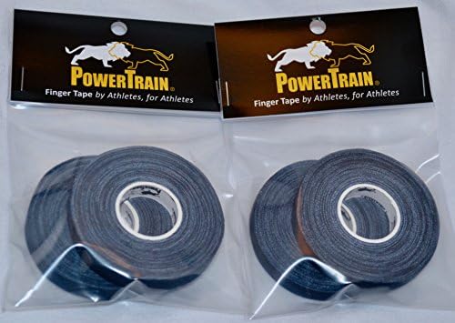 PowerTrain Finger Tape - 1cm x 10m (Black, 4 Pack)