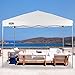 LAKE & TRAIL 10'x10' Striaght Leg UV Block Sun Shade Canopy with Hardware Kits, Shade for Patio Outdoor Garden Events, White
