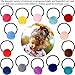 BBTO 28 Pieces Pom Balls Elastic Hair Ties Solid Fur Ball Hair Bands Ponytail Hair Accessories for Girls Favor, Assorted Colors for Halloween Party
