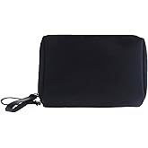 Kososuru Small Makeup Bag for Purse Portable Waterproof Cosmetic Bag Travel Makeup Pouch for Women (All black, Square)