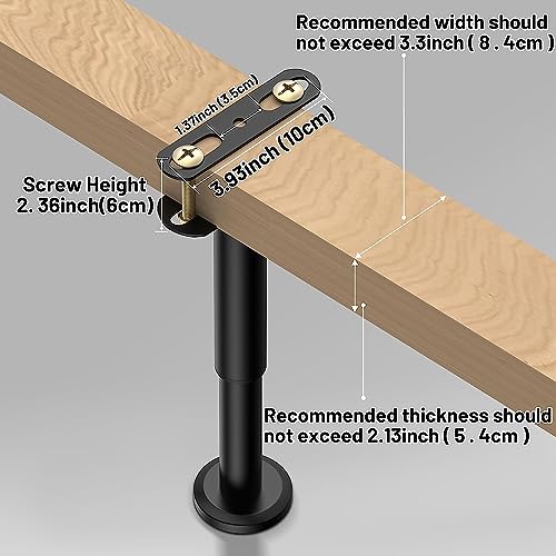 Wawasia 4 Pcs Adjustable Height Bed Support, 7.08-12.6 inch, Reinforcement Kit for Metal/Wood Slats