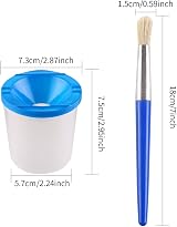 VEYLIN Paint Cups with Brushes 4 Anti Spill Lids 4 Paint Pots Kids Set view 7