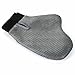 Newcomdigi Grooming Glove for Dog&Cat,Two-sided Massage Gloves Pet,Hair Remover from Furniture or Bed,Soft Rubber Gentle Groomer and Your Pet Will Love Grooming,Gray